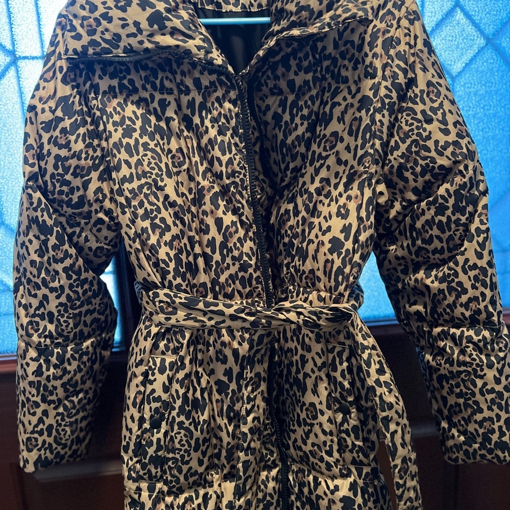 J. Crew Animal Print Puffer Jacket - Picture 3 of 3